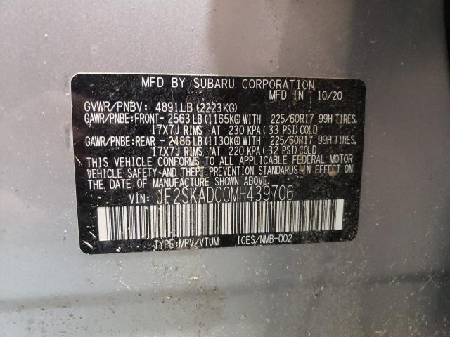 2021 SUBARU FORESTER JF2SKADC0MH439706