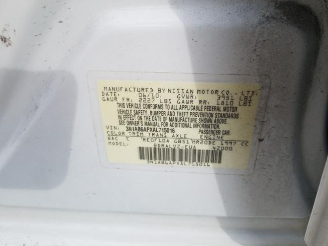 2010 NISSAN SENTRA 3N1AB6APXAL715016