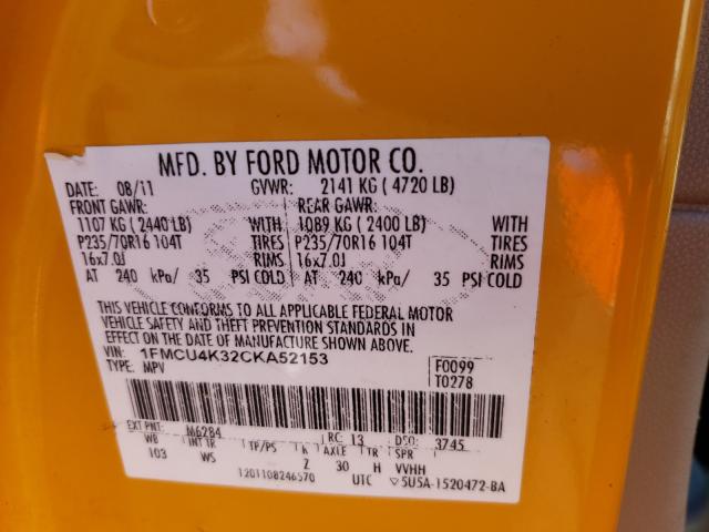 2012 FORD ESCAPE HYB 1FMCU4K32CKA52153