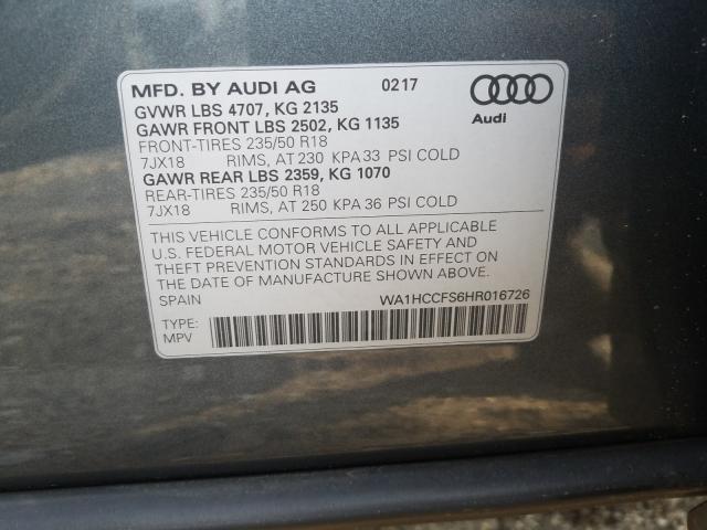 2017 AUDI Q3 PREMIUM WA1HCCFS6HR016726