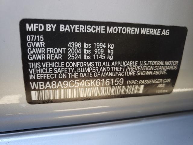 2016 BMW 320 I WBA8A9C54GK616159