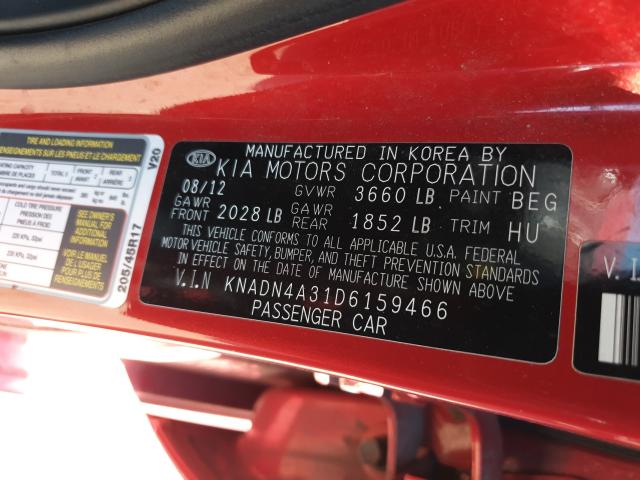 2013 KIA RIO EX KNADN4A31D6159466