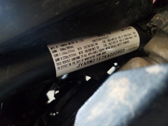 2019 YAMAHA XSR700 JYARM21E2KA000902