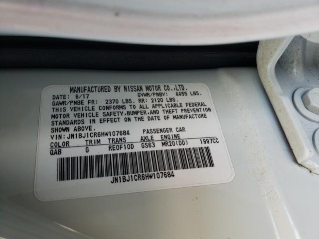 2017 NISSAN ROGUE SPOR JN1BJ1CR6HW107684
