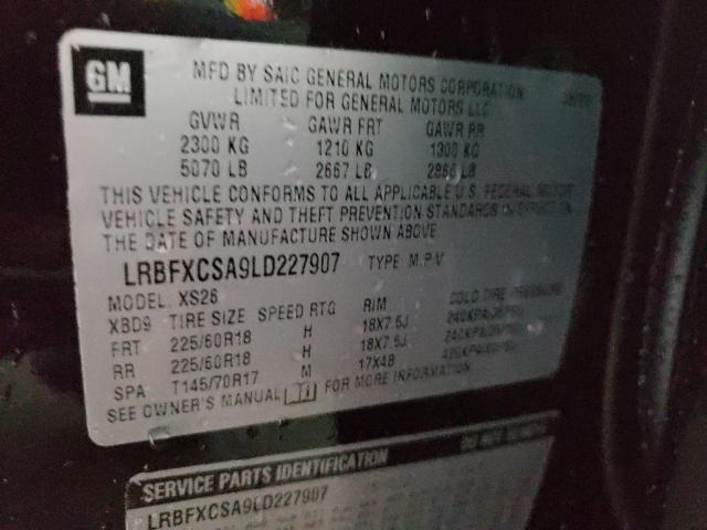 2020 BUICK ENVISION E LRBFXCSA9LD227907