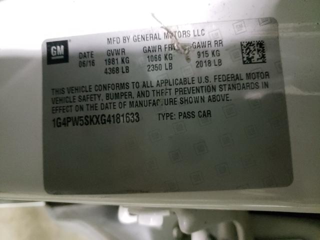 2016 BUICK VERANO SPO 1G4PW5SKXG4181633