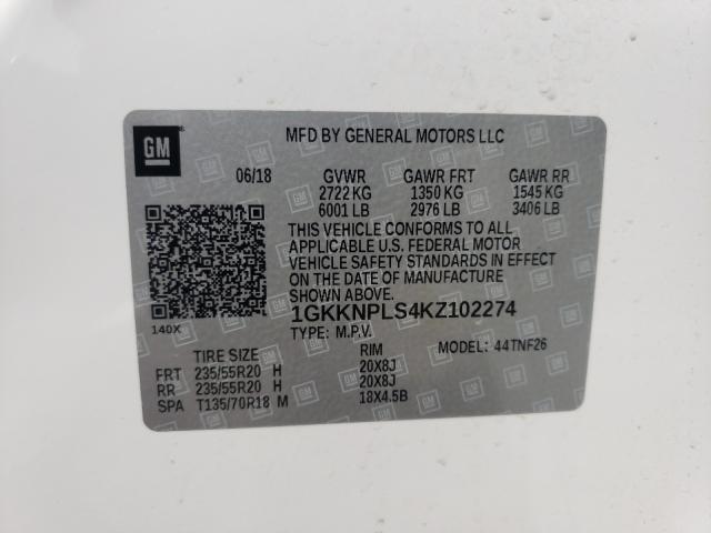 2019 GMC ACADIA DEN 1GKKNPLS4KZ102274