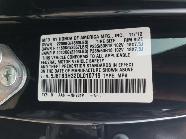 2013 ACURA RDX 5J8TB3H32DL010719