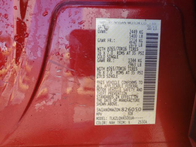 2013 NISSAN XTERRA X 5N1AN0NW2DN826050