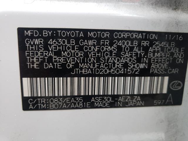 2017 LEXUS IS 200T JTHBA1D20H5041572