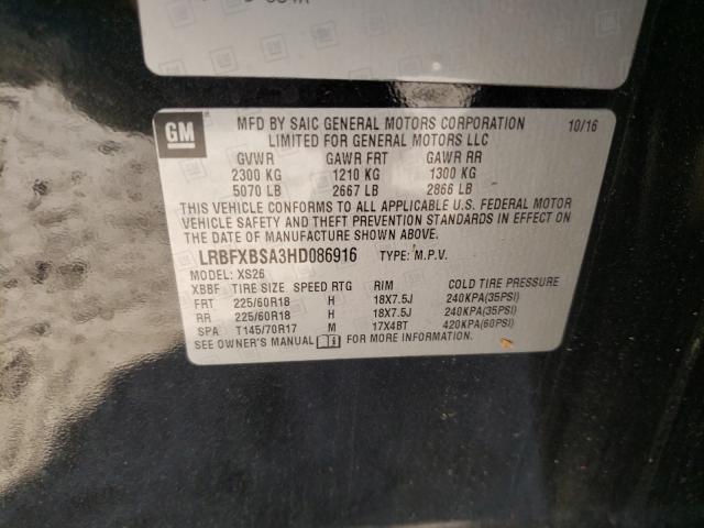 2017 BUICK ENVISION E LRBFXBSA3HD086916
