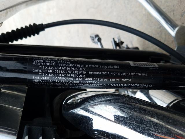 2012 HARLEY-DAVIDSON FLSTC HERI 1HD1BWV16CB024216