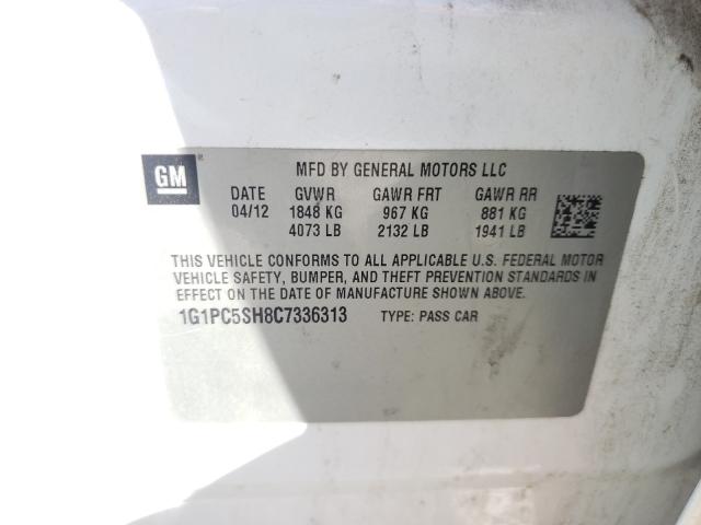 2012 CHEVROLET CRUZE LS 1G1PC5SH8C7336313