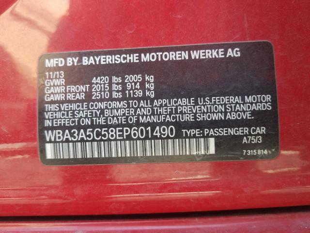 2014 BMW 323I WBA3A5C58EP601490
