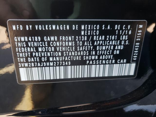 2017 VOLKSWAGEN JETTA S 3VW2B7AJ9HM277349