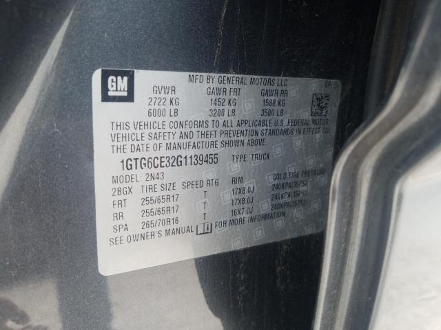 2016 GMC CANYON SLE 1GTG6CE32G1139455