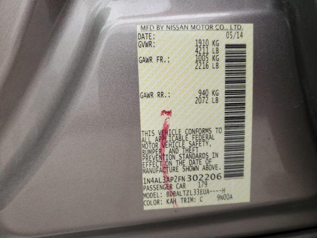 2015 NISSAN ALTIMA 2.5 1N4AL3AP2FN302206