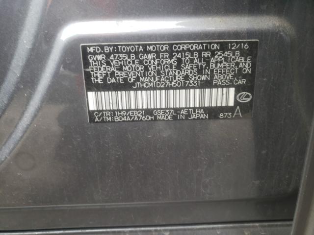 2017 LEXUS IS300 JTHCM1D27H5017331