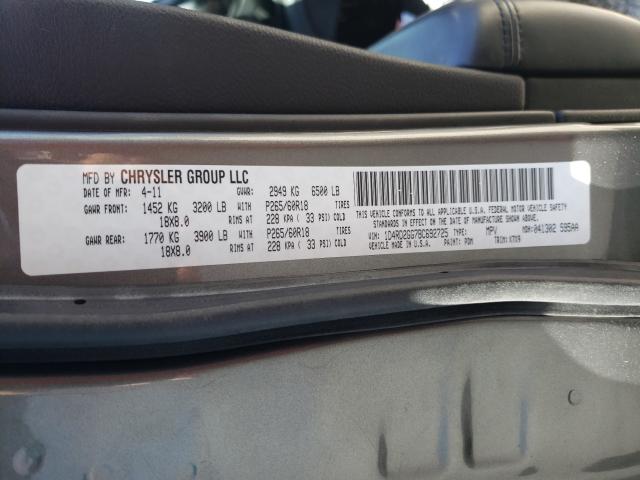2011 DODGE DURANGO EX 1D4RD2GG7BC692725
