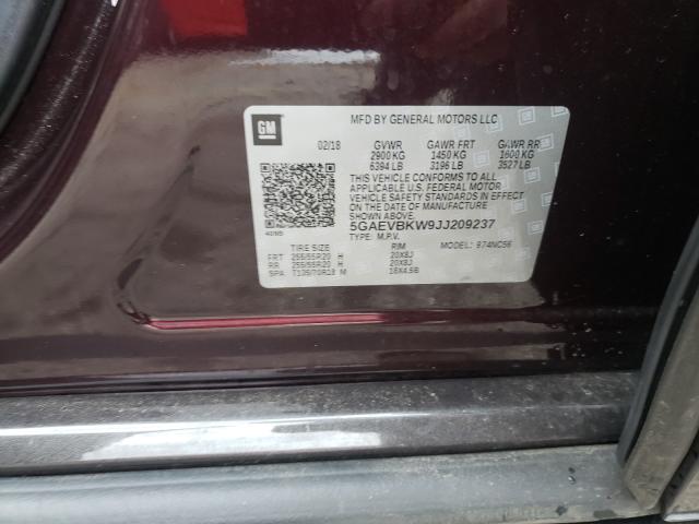2018 BUICK ENCLAVE PR 5GAEVBKW9JJ209237