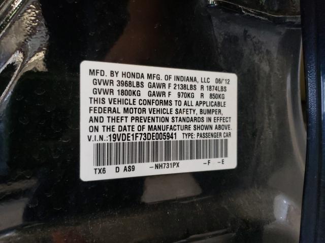2013 ACURA ILX 20 TEC 19VDE1F73DE005941