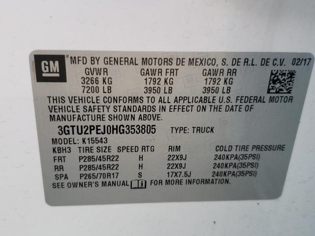 VIN 3N1AB7AP4HY369533 2017 GMC SIERRA K15 no.10