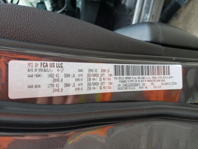 2017 DODGE DURANGO GT 1C4RDJDG3HC850871
