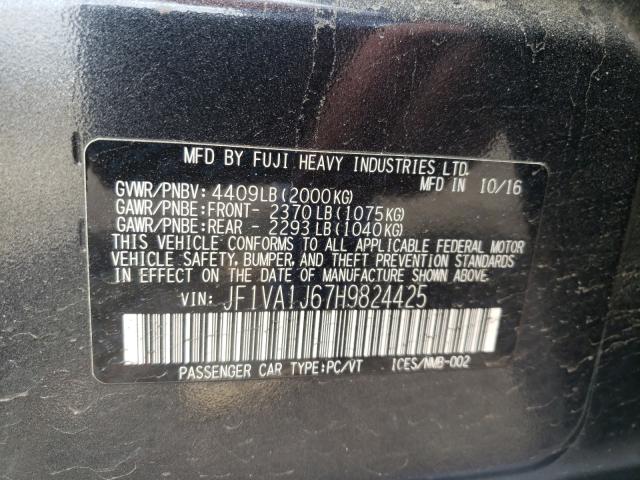 2017 SUBARU WRX LIMITE JF1VA1J67H9824425