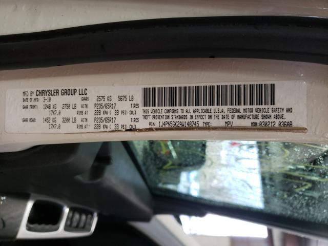 2010 JEEP LIBERTY LI 1J4PN5GK2AW148745