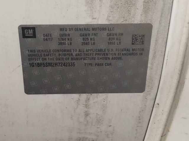 2017 CHEVROLET CRUZE PREM 1G1BF5SM2H7242336