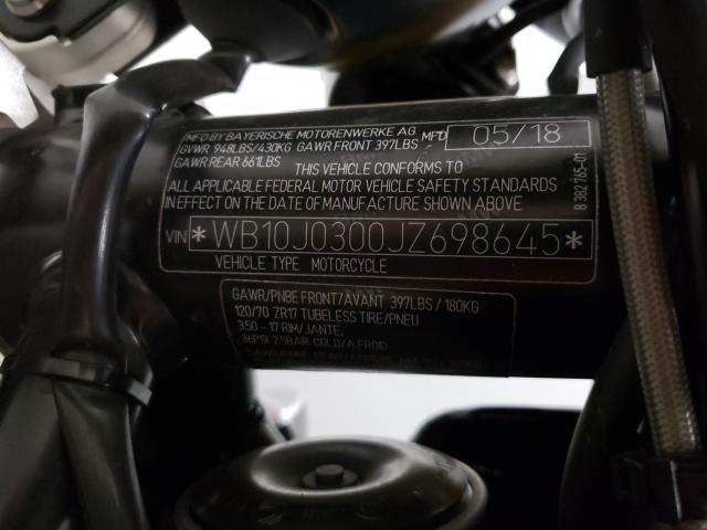 2018 BMW R NINE T WB10J0300JZ698645