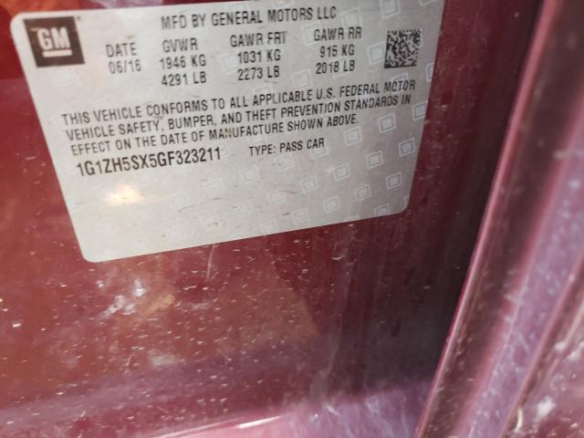 2016 CHEVROLET MALIBU PRE 1G1ZH5SX5GF323211