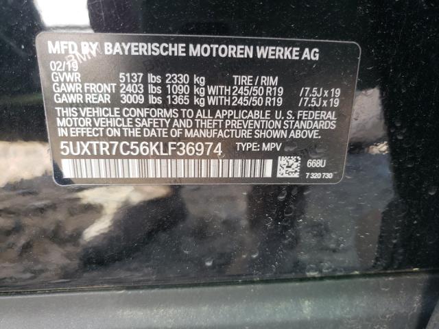 2019 BMW X3 SDRIVE3 5UXTR7C56KLF36974