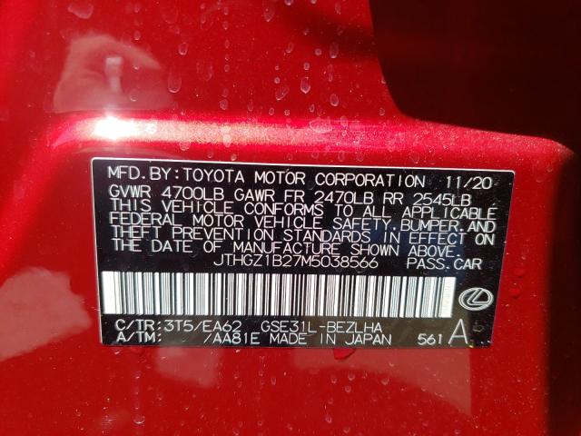 2021 LEXUS IS 350 F-S JTHGZ1B27M5038566