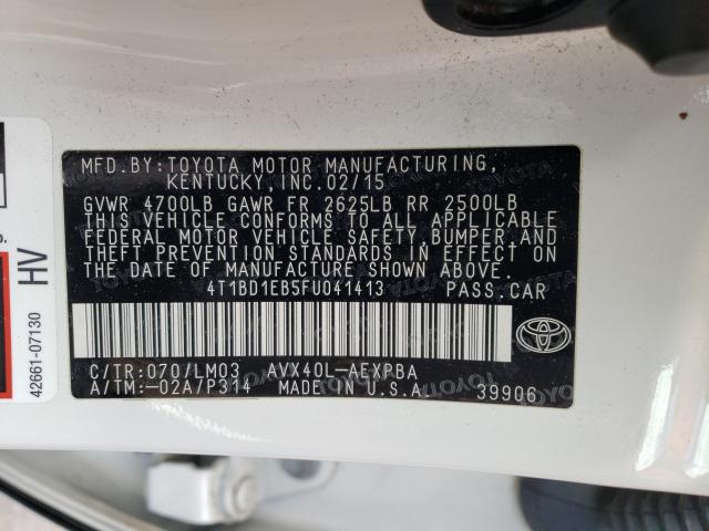 2015 TOYOTA AVALON HYB 4T1BD1EB5FU041413