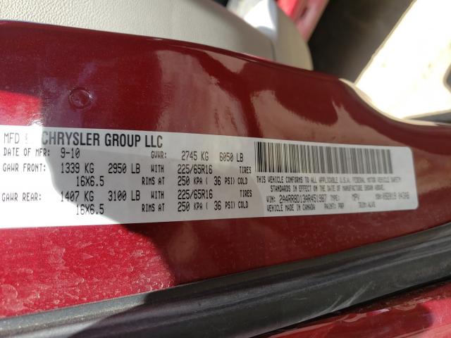 2010 CHRYSLER TOWN & COU 2A4RR8D13AR451987