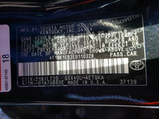 2014 TOYOTA AVALON LIM 4T1BK1EB3EU110328