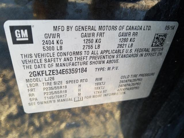 2014 GMC TERRAIN DE 2GKFLZE34E6359184