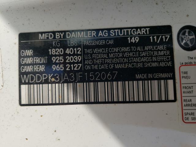 2018 MERCEDES-BENZ SLK 300 WDDPK3JA3JF152067