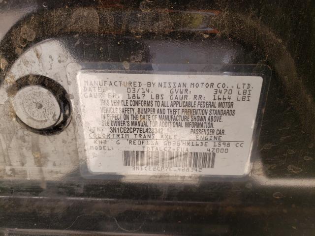 VIN JM1DE1LY6D0161114 2014 NISSAN VERSA NOTE no.10