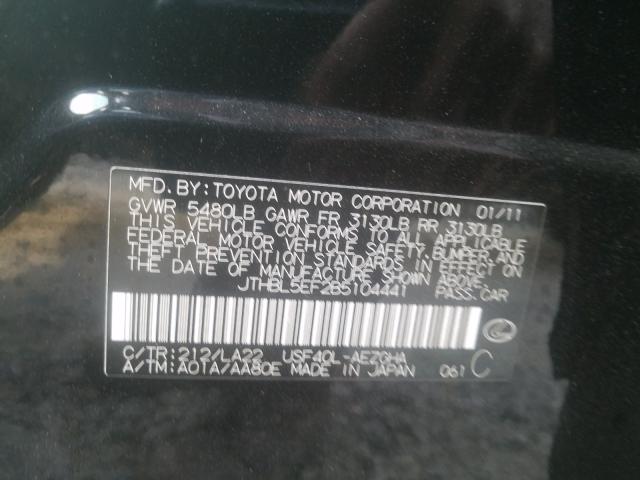 2011 LEXUS LS 460 JTHBL5EF2B5104441