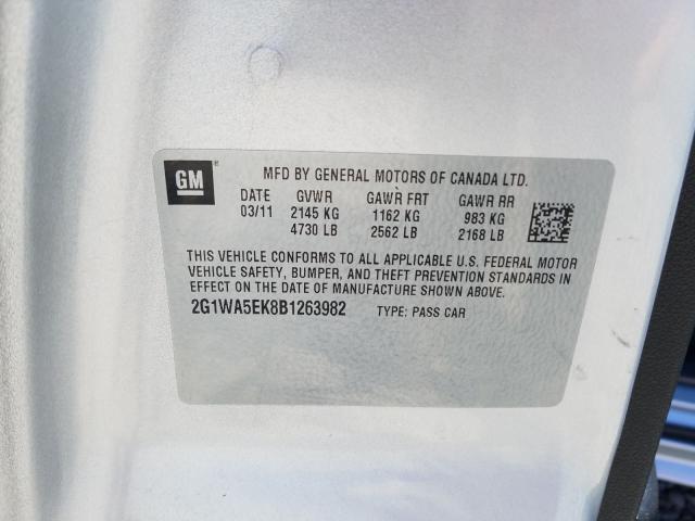 2011 CHEVROLET IMPALA LS 2G1WA5EK8B1263982