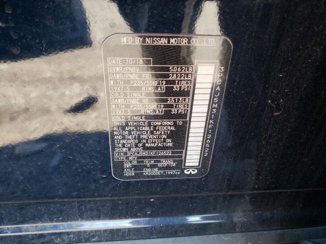 2019 INFINITI QX50 ESSEN 3PCAJ5M31KF126522