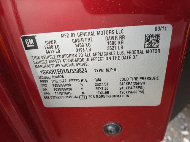 2011 GMC ACADIA DEN 1GKKRTEDXBJ330824