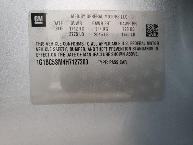 2017 CHEVROLET CRUZE LS 1G1BC5SM4H7127200