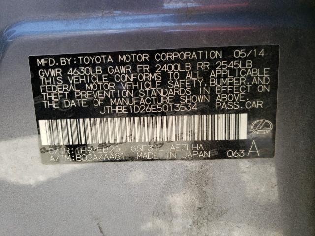 2014 LEXUS IS 350 JTHBE1D26E5013534