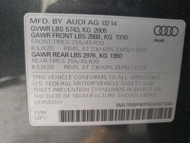 2014 AUDI Q5 PRESTIG WA1WMAFP5EA087348