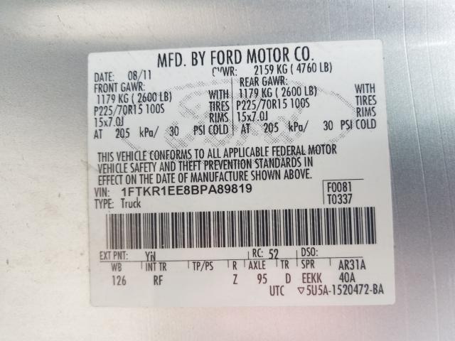 VIN 5N1AT2MT3LC728521 2011 FORD RANGER SUP no.10