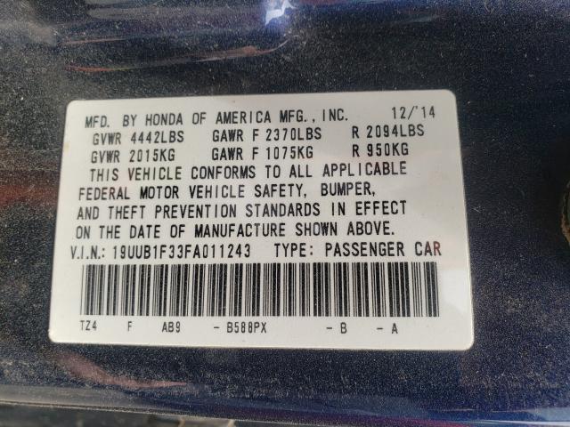 2015 ACURA TLX 19UUB1F33FA011243