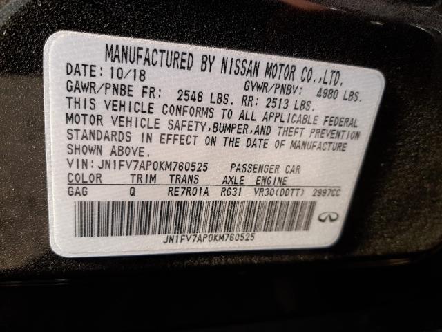 2019 INFINITI Q50 RED SP JN1FV7AP0KM760525